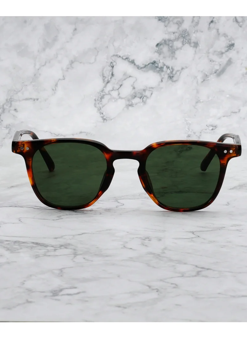 الشعراء الصريحون Explicit Poets Unisex ROGER Tortoise - Green Stylish Sunglasses, 7EP7