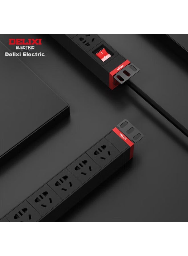 Delixi Pdu Cabinet Desktop Gaming Power Strip/extension Cord/power Bar/power Strip/power Board/extension Board, 8 Outlets With Master Switch, 1.8 Meters Long - Image 4