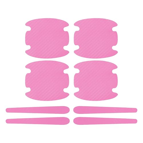 RATCHROLL 1 Set Universal Door Handle Sticker AntiScratches 83x90mm Auto Door Handle Protective Film Pink - Image 1