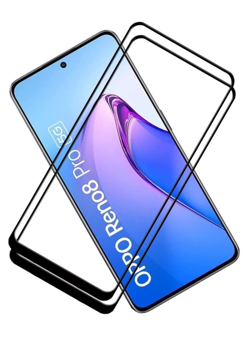 ACLIX 2 Pieces Antistatic ESD Dustproof Premium Quality High Definition Tempered Glass Screen Protector Designed For Oppo Reno8 Pro - Image 1