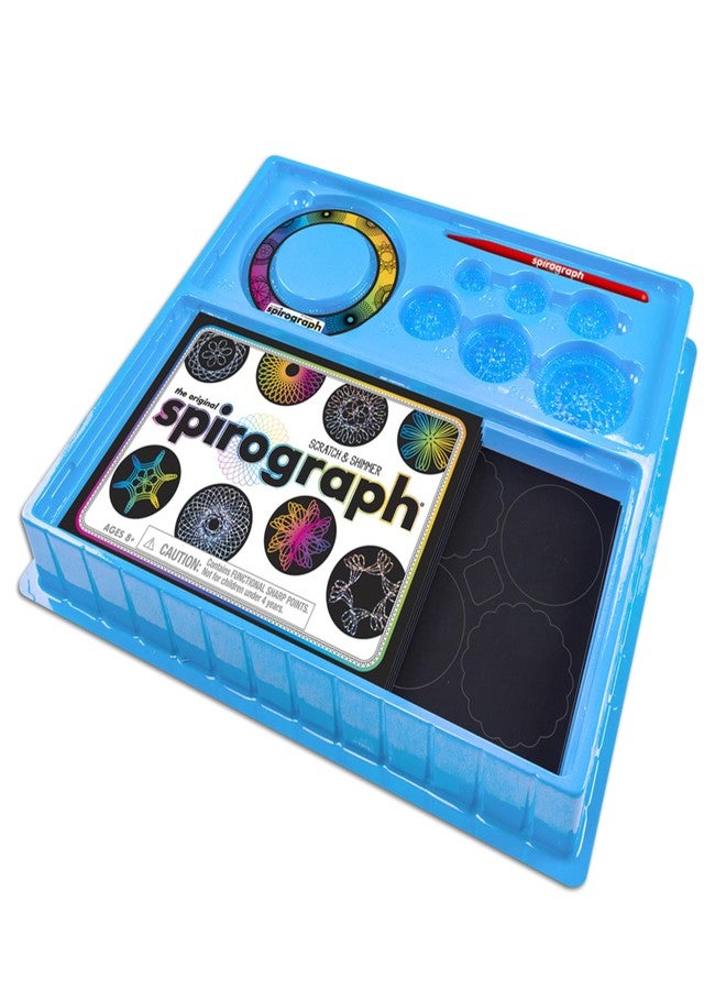 Spirograph Scratch & Shimmer - Arts and Crafts, Kids Toys, Art Supplies, Craft Supplies, Drawing Kit, Spiral Art, Classic Gear Design Kit, Magic Scratch Paper, Pen, Design Sheet Included, Ages 8+ - Image 4