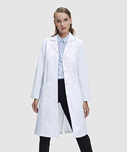 Dr. James Premium Lab Coat for Women, Multiple Pockets, Classic Fit, Concealed Snap Closing, 37" Length (14 (L)) - Image 5