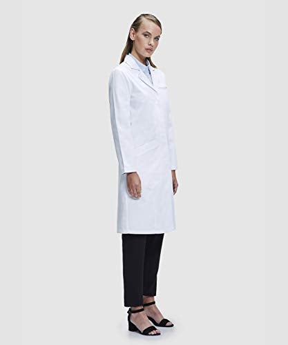 Dr. James Premium Lab Coat for Women, Multiple Pockets, Classic Fit, Concealed Snap Closing, 37" Length (14 (L)) - Image 3
