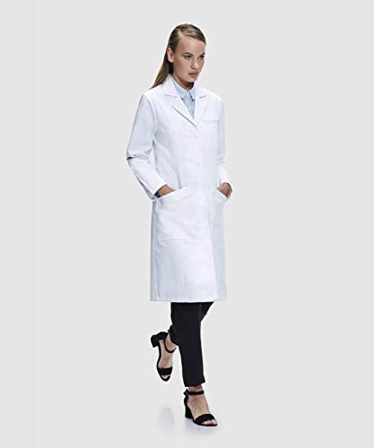 Dr. James Premium Lab Coat for Women, Multiple Pockets, Classic Fit, Concealed Snap Closing, 37" Length (14 (L)) - Image 4