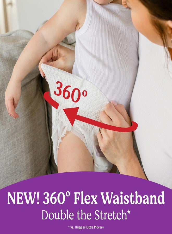 Huggies Size 5 Baby Diapers, Little Movers HuggFit 360° Baby Diapers with 360° Waistband, Size 5 (27+ lbs), 128 Count (2 Packs of 64), Packaging May Vary - Image 3