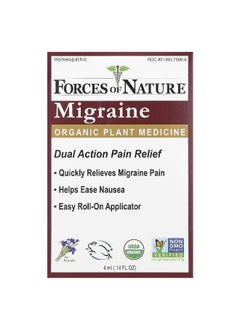 FORCES OF NATURE Forces of Nature, Migraine Roll-On, Organic Plant Medicine , 0.14 fl oz (4 ml)  - Image 1