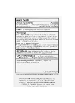 FORCES OF NATURE Forces of Nature, Migraine Roll-On, Organic Plant Medicine , 0.14 fl oz (4 ml)  - Image 2