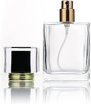 Enslz Refillable Glass Perfume Bottles 50ml17oz Empty Travel Atomizer Spray Bottle with Funnels Black - Image 4