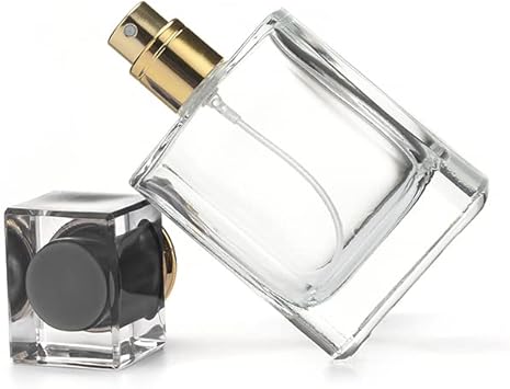 Enslz Refillable Glass Perfume Bottles 50ml17oz Empty Travel Atomizer Spray Bottle with Funnels Black - Image 3