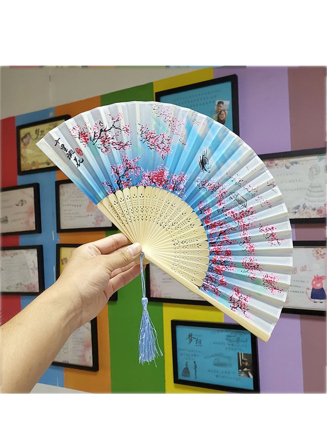 Ancient Folding Bamboo Fan Chinese Style Foldable Fan Student Gift Fan - Image 1