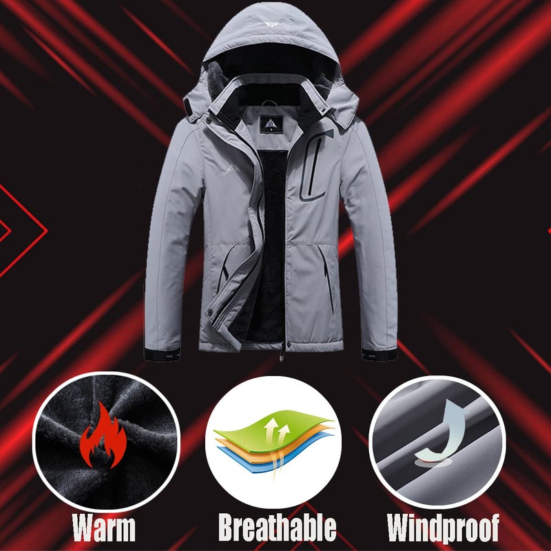 MOERDENG Women's Waterproof Ski Jacket Warm Winter Coat Outdoor Windbreaker Hiking Snowboarding Jacket - Image 5