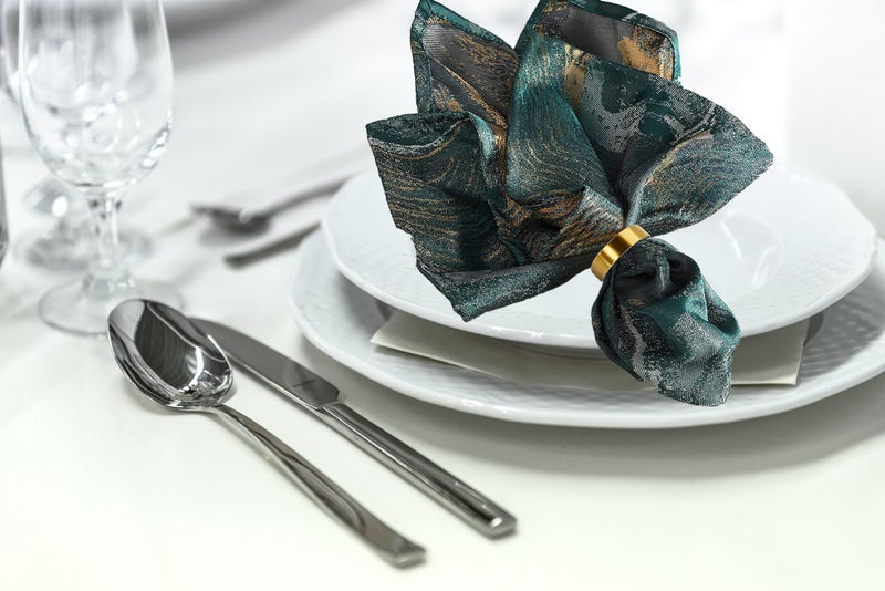 GERILKAI Gold Napkin Rings-10 Pcs Stainless Steel Napkin Rings,Metal Napkin Ring for Table Settings Wedding Christmas Party Dinner Table - Image 5