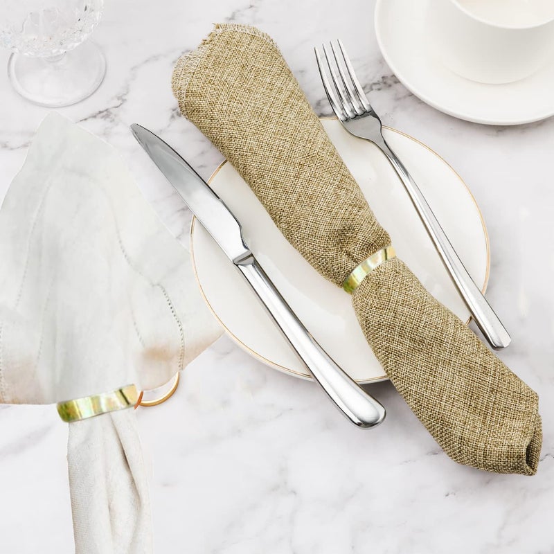 GERILKAI Gold Napkin Rings-10 Pcs Stainless Steel Napkin Rings,Metal Napkin Ring for Table Settings Wedding Christmas Party Dinner Table - Image 4