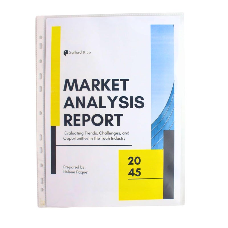 sps A4 Size 25 Pcs 300 Micron Sheet Protectors, Transparent Document Sleeves, Leaf Sheet Clear Certificates, Waterproof 11 Holes Punched Ring Files Folder (A4, 300 Micron, Pack of 25) - Image 4