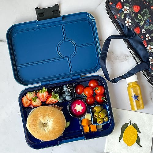 Yumbox Tapas Leakproof Bento Lunch Box: 4.2 Cups Larger 5-Compartment Design in Monte Carlo Blue with Jungle Tray- for Adults and Bigger Kids - Image 3