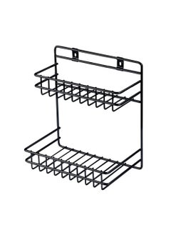 sulfar Mild Steel Multipurpose Shoes Detergent Holder, Bathroom Rack, Bathroom Accessories (Black)  - Image 1