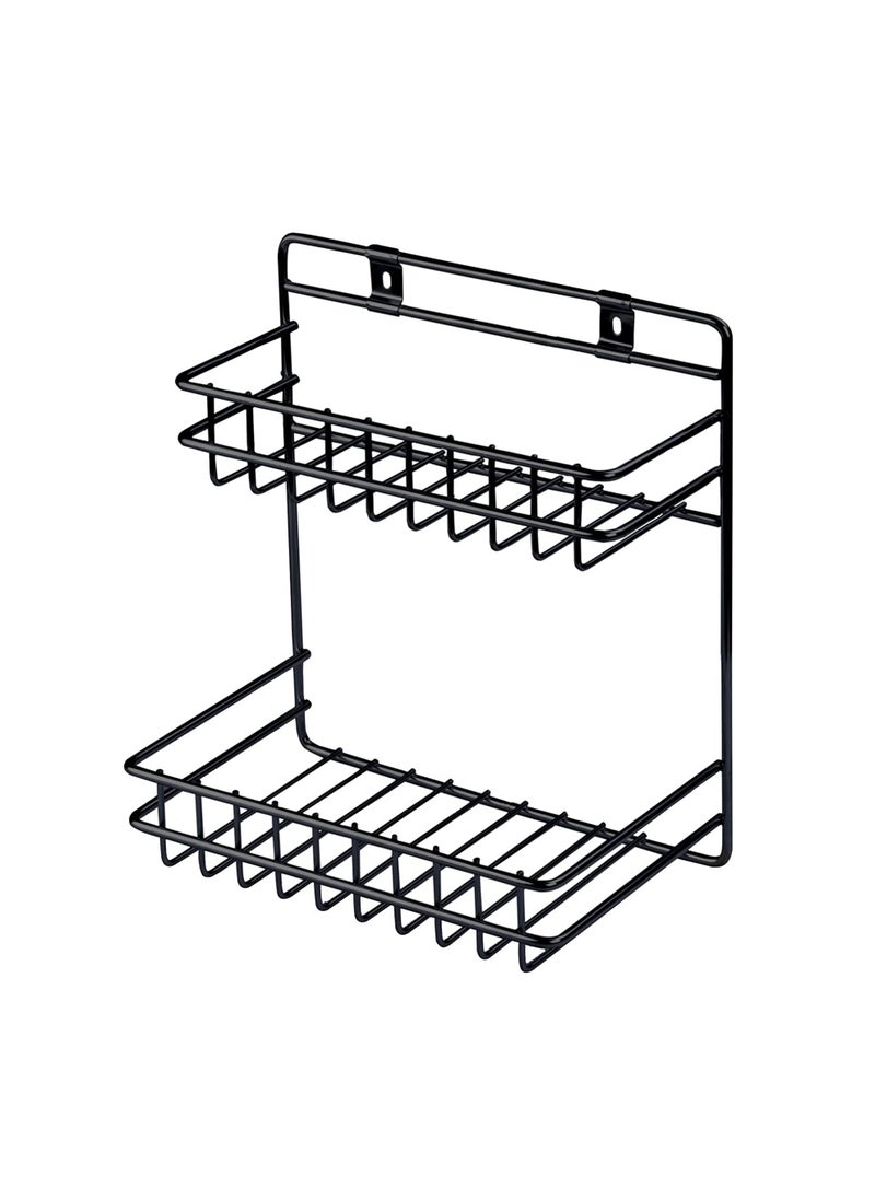 sulfar Mild Steel Multipurpose Shoes Detergent Holder, Bathroom Rack, Bathroom Accessories (Black)  - Image 1