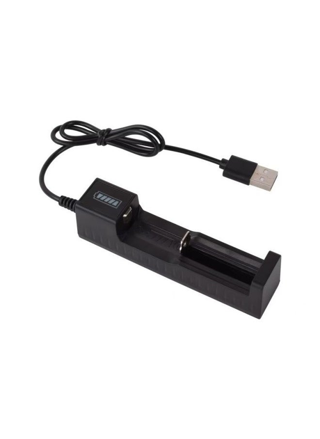 Generic - 18650 Rechargeable Battery 4800-6800 MA Large Capacity 26650 Flashlight Pointed Lithium Battery Charger-Color:Usb Charger - Image 1