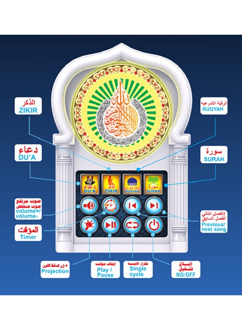 Mini Wall Plug Quran Speaker with 5 Different Lights, Wall Koran Reciter Ramadan Pray Essential Gift - Image 2