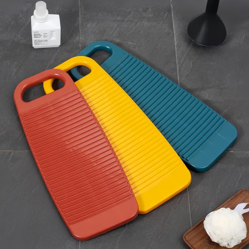 Cansybil Wash Board,Non-Slip Laundry Washing Board, Household Washboard, Hand Wash Board, Manual Wash Clothes Laundry Pad Scrubbing Board for Household (Yellow, Small) - Image 4