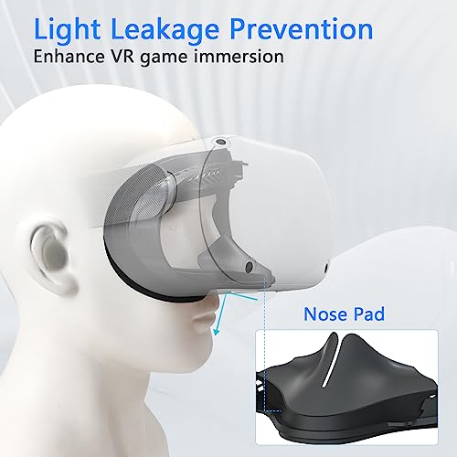 AODELAN Compatible with Oculus Quest 2 Face Bracket Replacement,VR Breathable Foam Face Pad Protective for Meta Quest 2,Comfortable Face Cover Cushion VR Accessories - Image 5