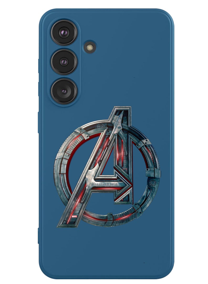 Theodor Protective Slim Fit Case Liquid Silicone Cover with Full Body Protection Anti-Scratch Shockproof Case For Samsung Galaxy S24 Plus (Blue) - avenger-logo - Image 1