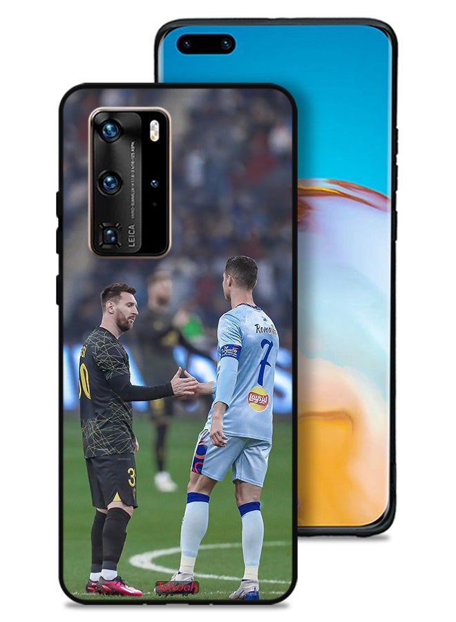 Tolwak Huawei P40 Pro 5G Protective Case Cover Messi And Ronaldo - Image 1