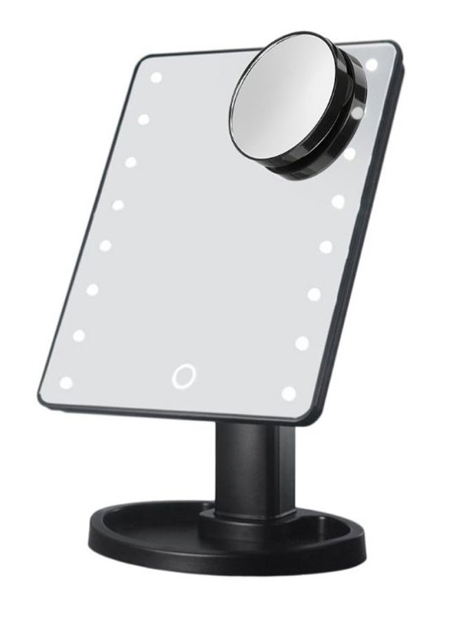 NIBEMINENT Touch Screen LED Makeup Mirror With Magnifier Black - Image 2
