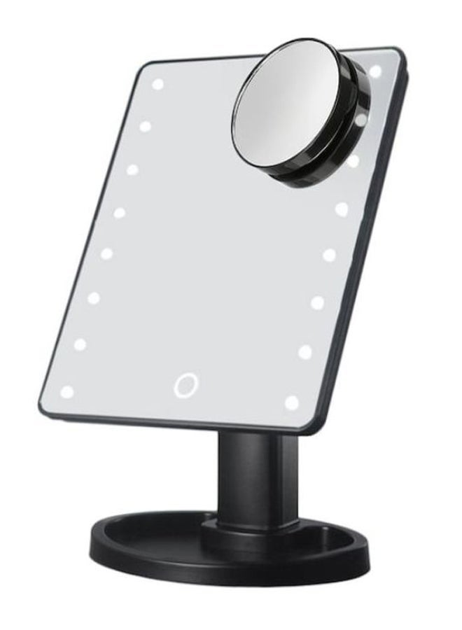 NIBEMINENT Touch Screen LED Makeup Mirror With Magnifier Black - Image 1