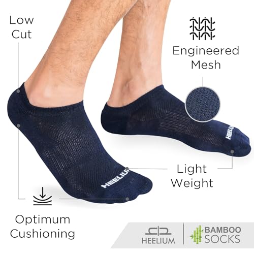 HEELIUM Bamboo Ankle Socks for Men & Women | Ultra-Soft, Odour-Free, Thin & Breathable | 3X Softer than Cotton | Sizes - M (UK 4-8) & L (UK 9-13) - Image 3