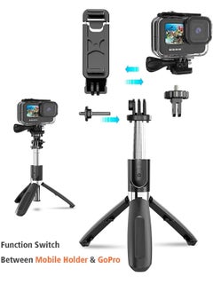 TYCOM Selfie Stick 3 in 1 Extendable Selfie Stick Tripod with Detachable Bluetooth Wireless Remote Phone Holder for iPhone 12/Xs/iPhone 8/iPhone 11/11pro Galaxy S10/S9 Plus/S8/Note8 LG (L02 Black)  - Image 2