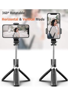 TYCOM Selfie Stick 3 in 1 Extendable Selfie Stick Tripod with Detachable Bluetooth Wireless Remote Phone Holder for iPhone 12/Xs/iPhone 8/iPhone 11/11pro Galaxy S10/S9 Plus/S8/Note8 LG (L02 Black)  - Image 4