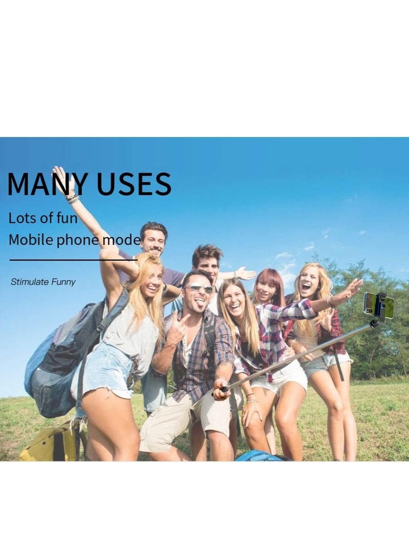 TYCOM - Selfie Stick 3 in 1 Extendable Selfie Stick Tripod with Detachable Bluetooth Wireless Remote Phone Holder for iPhone 12/Xs/iPhone 8/iPhone 11/11pro Galaxy S10/S9 Plus/S8/Note8 LG (L02 Black) - Image 1