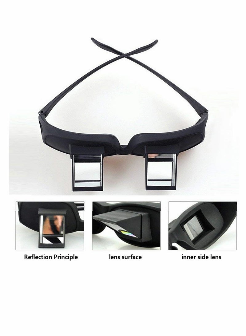 KASTWAVE Lazy Glasses Bed Prism, Horizontal Glasses, Horizontal Mirror, Lazy Reader Glasses Lie Down For Reading/Watching Tv  - Image 4