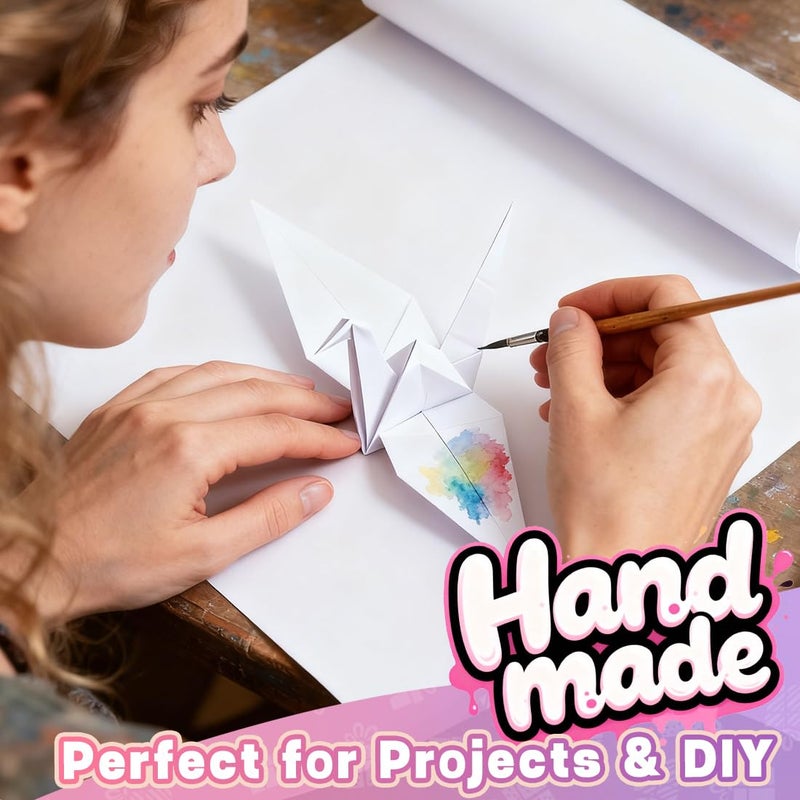 PH PERKHOMY PerkHomy Craft Paper Roll 15" x 450" Kraft Paper White Easel Paper Roll for Kids Moving Gift Wrapping Art Bulletin Board Paper Floor Covering Bouquet Flower Packing Painting Drawing Poster Chart Paper - Image 4
