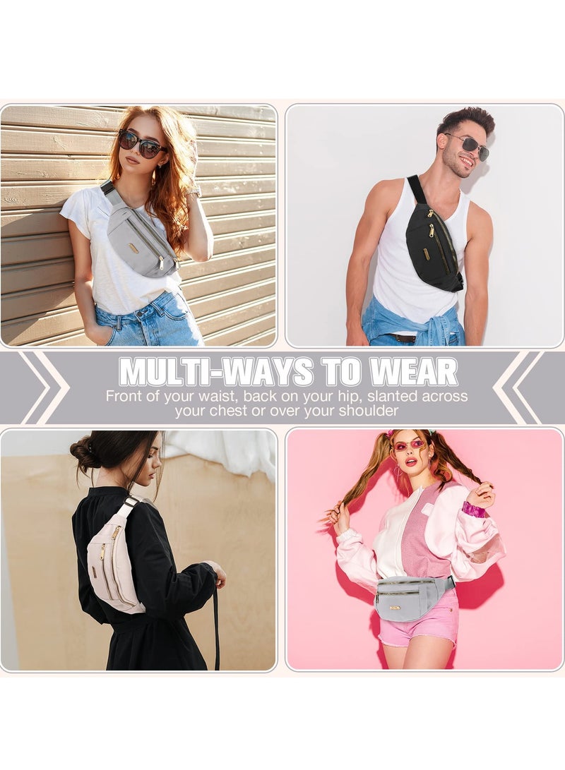 Zikra Packs, Waterproof Waist Packs for Women and Men with Adjustable Strap Waist Pouch for Sports Running Exercise Walking Travel 3 Pcs - Image 5