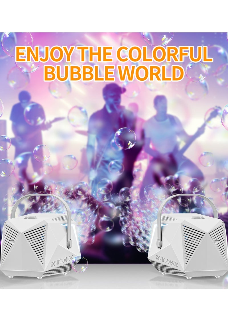 Bubble Machine, Durable Automatic Bubble Blower with LED Lights, 20000+ Bubbles Per Minute Bubbles for Kids, Bubble Maker Operated by Plugin or Batteries for Indoor Outdoor Birthday Party - Image 3