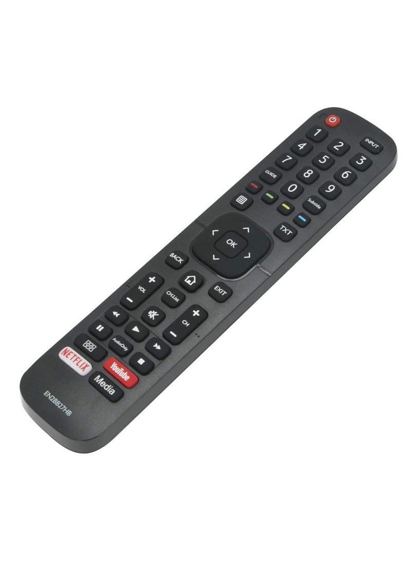 TIGER EN2BB27H B Remote Control Replacement for Hisense TV | Compatible with Models H32A5600, H39AE5500, H32A5600UK, H43A5600, H65A6100, H43AE6030, H50A6100, H55A6100, H43A6100, H43AE5500, H39A5600UK | Media, YouTube, Netflix Buttons Included - Image 3