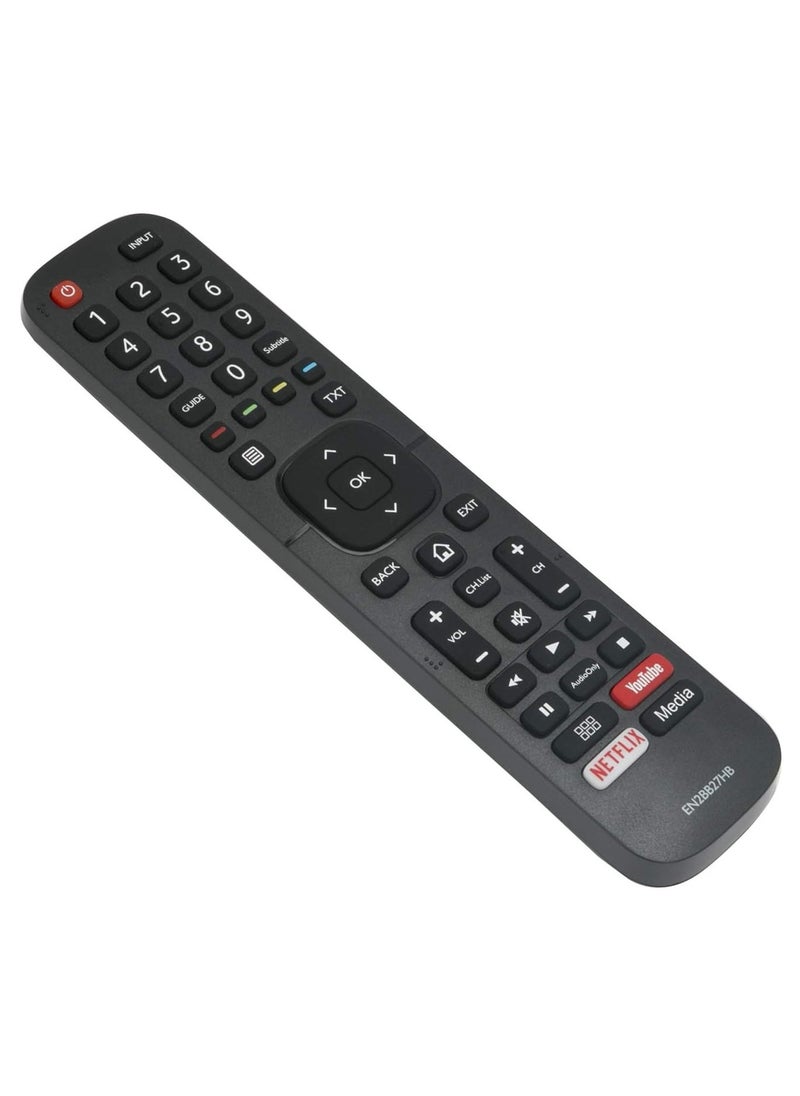TIGER EN2BB27H B Remote Control Replacement for Hisense TV | Compatible with Models H32A5600, H39AE5500, H32A5600UK, H43A5600, H65A6100, H43AE6030, H50A6100, H55A6100, H43A6100, H43AE5500, H39A5600UK | Media, YouTube, Netflix Buttons Included - Image 4