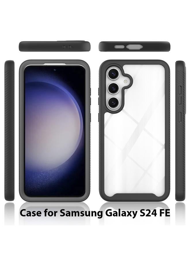 اس-توب جراب لهاتف Samsung Galaxy S24 FE 5G Starry Sky بلون سادة من سلسلة PC + TPU مع غلاف PET - Image 2