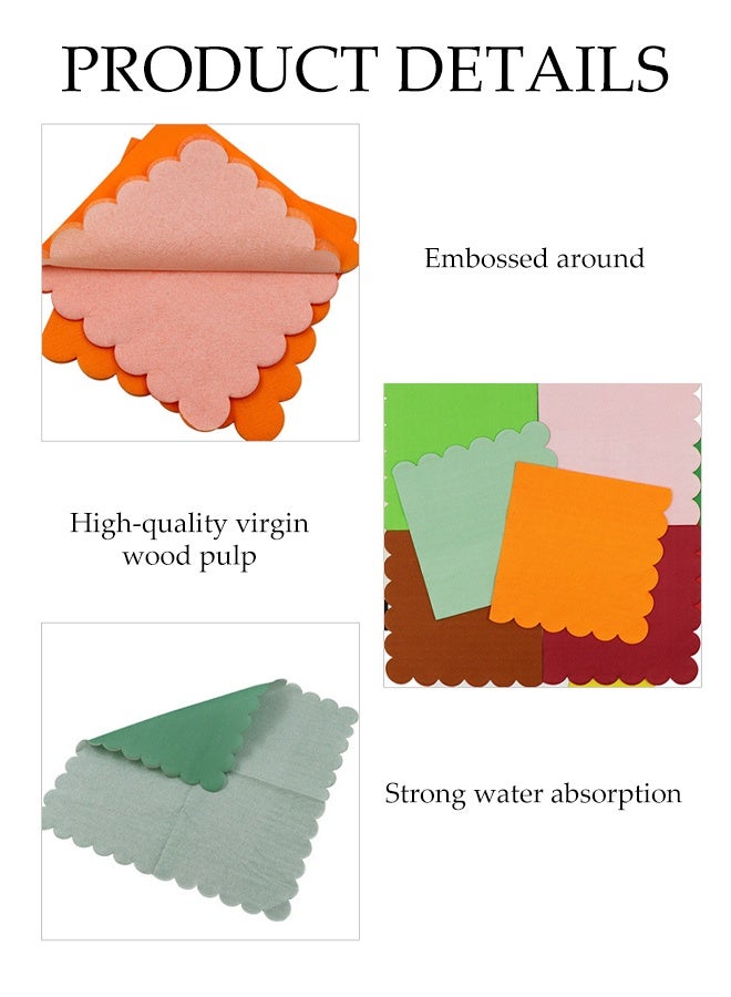 100 Count Paper Towels for Party,2-Ply Disposable Napkins ,Napkin Paper for Weddings,Dinner, Birthday Parties (10x10 Inch) - Image 5