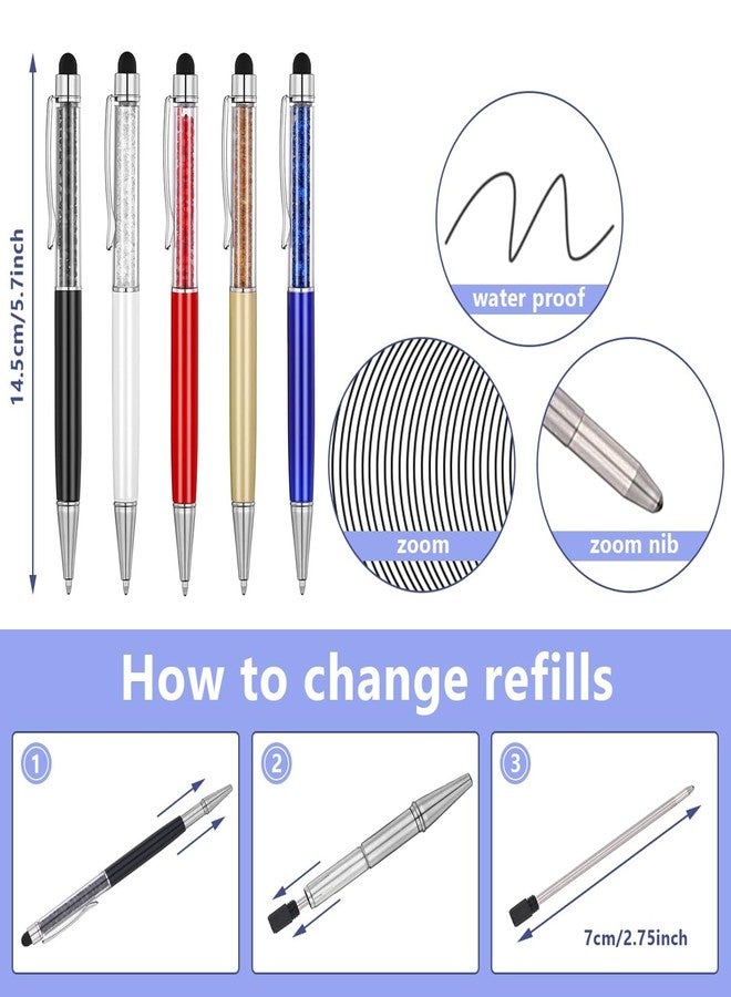 MengRan Mini D1 Ballpoint Ink Pen Refills for Twist Pens, Compatible with Swarovski Pen Refills (Blue Ink,Pack of 10) - Image 4