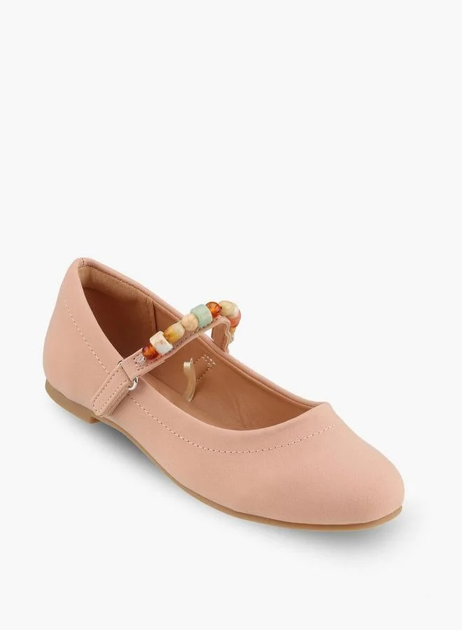 ليتل ميسي Girls Beaded Mary Jane Shoes