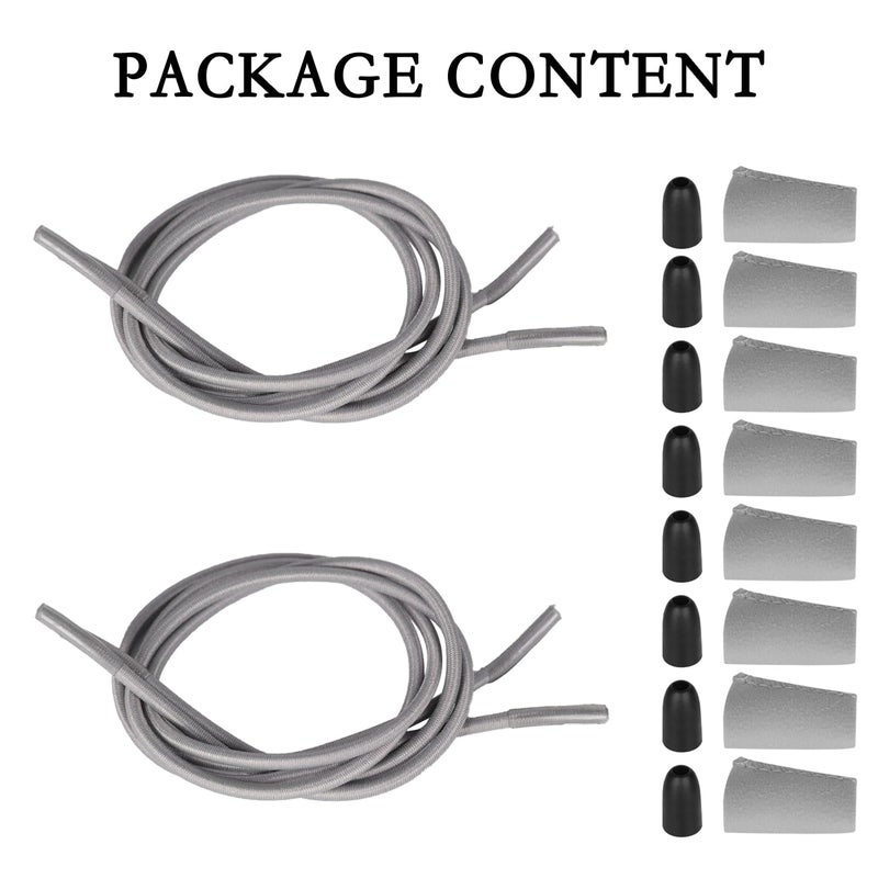 Horsdo 2-Pair Shoelaces Strings Replacement Laces for Hey Dude Shoes (Grey) - Image 5