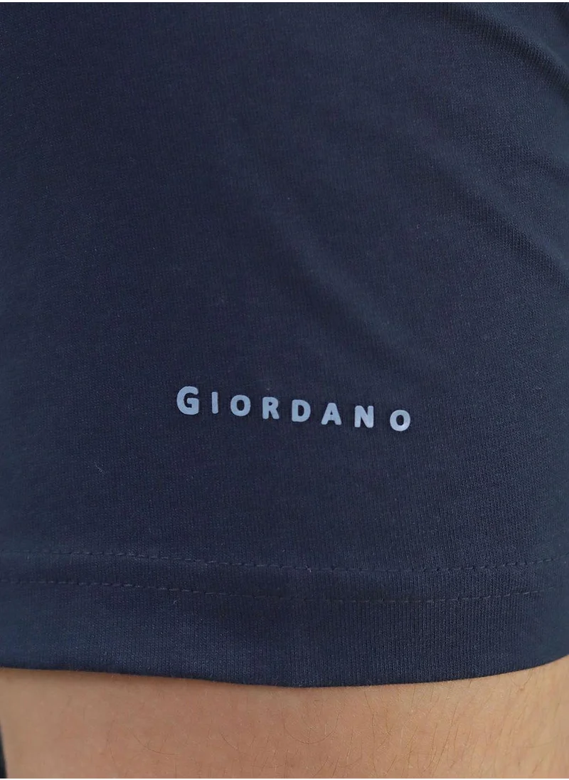 GIORDANO Men's Cotton Jersey Crew Neck Slim Fit Tee