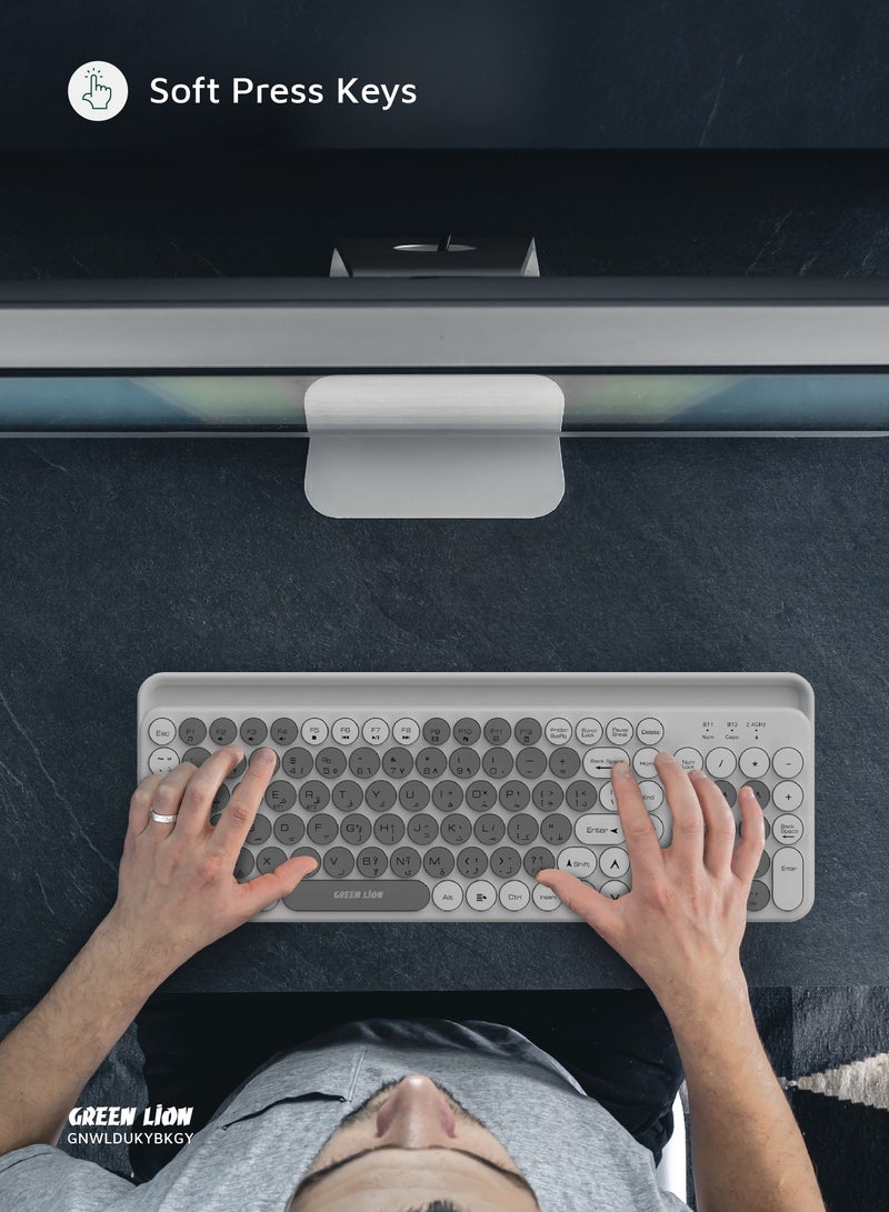 GREEN LION Wireless Duo Mouse and Keyboard Set / 1200DPI Mouse / Keyboard and Mouse Combo /Wireless Nano USB Receiver - Grey - Image 5