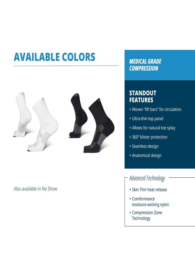 OS1st TA4 Thin Air 3/4 Length Running Socks with special ventilation feature for men & women, lightweight, and breathable design (US, Alpha, Large, Regular, Regular, White) - Image 5