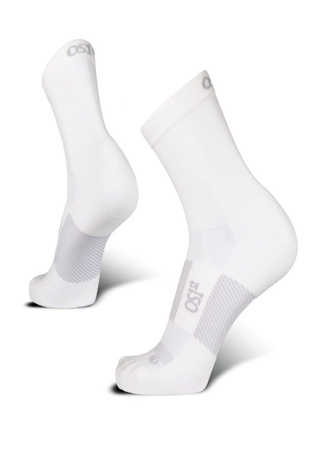 OS1st TA4 Thin Air 3/4 Length Running Socks with special ventilation feature for men & women, lightweight, and breathable design (US, Alpha, Large, Regular, Regular, White) - Image 1