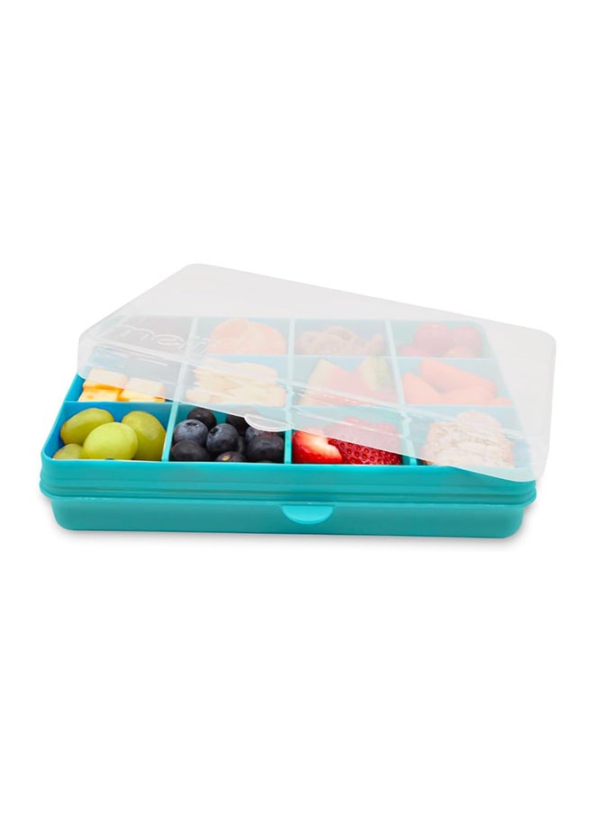 melii Snackle Box with Removable Divider, 4Oz, Turquoise  - Image 1