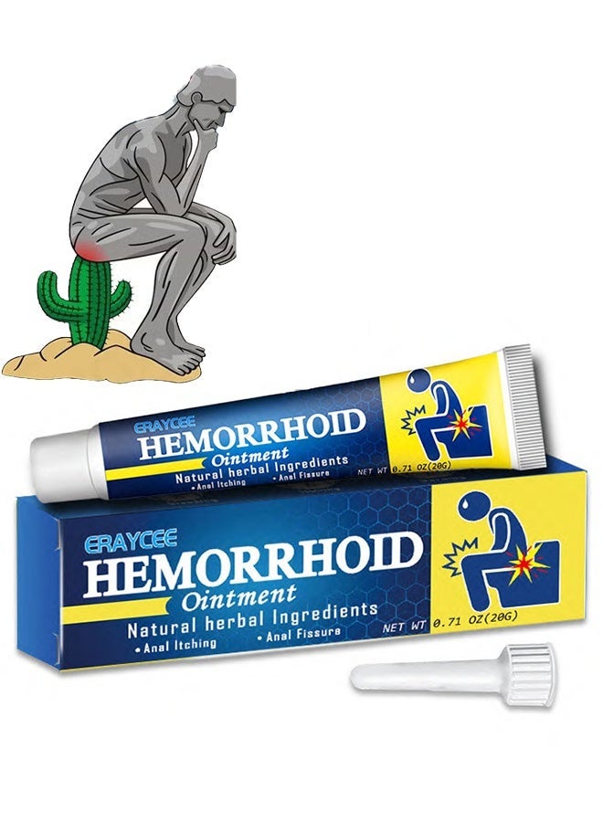 إيرايسي Hemorrhoid Ointment 20g, Itching Relief Herbal Hemorrhoid Ointment for Fissure, Alleviate Painful Burning, Itching, Discomfort, Hemorrhoid and Fissure Ointment - Image 1
